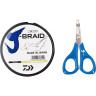 Шнур DAIWA J-Braid X4E-W/SC 0,19мм 135м желтый + ножницы 40002809