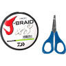 Шнур DAIWA J-Braid X8E-W/SC 0,10мм 150м chartreuse + ножницы 40002940